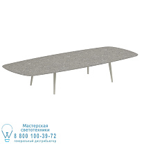 ВЫСОКИЙ СТОЛ STYLETTO ДЛЯ ГОСТИНОЙ 300X120CM АЛЮМИНИЕВЫЕ НОЖКИ С ГРИБНОЙ КЕРАМИЧЕСКОЙ СТОЛЕШНИЦЕЙ CEPPO DOLOMITICA Royal Botania