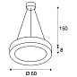 133840 SLV MEDO RING pendant, LED, black, Ã 60 cm подвесная кольцевая люстра — фото 9