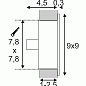 112732 SLV FRAME BASIC FLAT QT9 светильник встраиваемый 12В, серебристый — фото 4