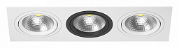 i836060706 Lightstar Intero 111 двойной встраиваемый потолочный светильник бело-черный