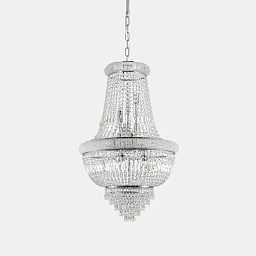 215969 Ideal lux Dubai подвесная люстра с хрустальными подвесками в форме каскада