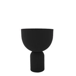 506239002011 TORUS AYTM Цветочный горшок в виде чаши на цилиндрической ножке чёрного цвета