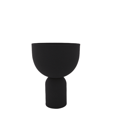 506239002011 TORUS AYTM Цветочный горшок в виде чаши на цилиндрической ножке чёрного цвета
