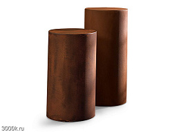 Pilotis outdoor Круглый журнальный столик из нержавеющей стали для улицы Minotti