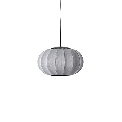 KWO45 SI LED Knit-Wit Made By Hand Подвесной светильник с овальным абажуром серебристого оттенка с LED