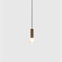 oran pendant stone in-nuit, large cube, brushed bronze