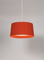 GT5: LAMPSHADE: RED-AMBER RIBBON. CABLE: WHITE, METALLIC SIS