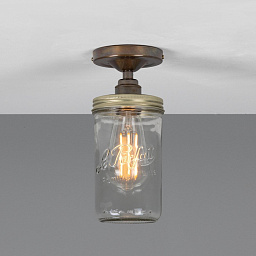 MLCF16 Mullan Lighting Jam Jar накладной потолочный светильник с цилиндрическим стеклянным плафоном в форме банки