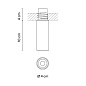 668811/10 Vibia Bind solo Светильник направленного света Ø 4 см x 10 см, широкий - 6688, встраиваемый точечный светильник — фото 1