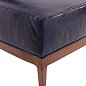 Оттоманка Arteriors Laurette, кожа Indigo и тёмный орех — фото 6