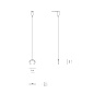 LD0812G3 Zafferano Аксессуар для подвесных кронштейнов PENCIL MODULO LUCE 1, набор из 2 шт., темно-серый — фото 1