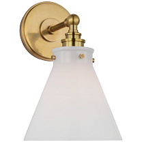 Parkington Small Single Wall Light антично-патинированная латунь с белым стеклом