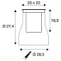 1009169 SLV DASARÂ® L recessed floor light глубокий уличный светильник — фото 8