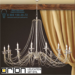 LU 1531/16 Elfenbein-gold Orion Vela классическая подвесная люстра с шестнадцатью свечными рожками в изящном металлическом каркасе