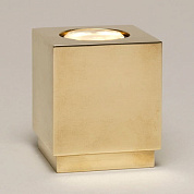 TM0089.BR.BC Copnall Cube Uplighter, Brass, LED MR11