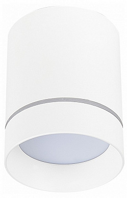 потолочный накладной светильник цилиндрической формы с матовым рассеивателем