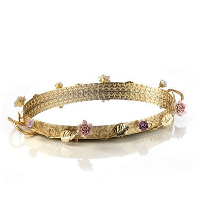 Princess margot pink & gold large oval tray лоток, Villari