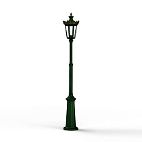 Louvre N° 9; one-piece clear glass E27 105W; British green