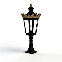 Louvre N° 3; one-piece clear glass E27 105W; Dark black