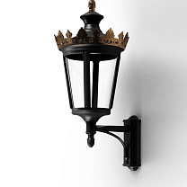 Louvre N° 5; one-piece clear glass Built-in LED 2700°K warm white 13W; Dark black