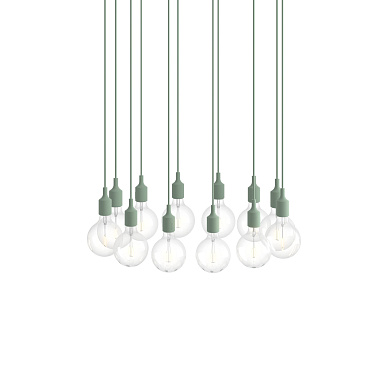 E27 Pendant Cluster подвесной светильник Muuto White / Light Green E27CLB0109