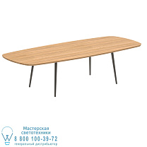 СТАНДАРТНЫЙ ОБЕДЕННЫЙ СТОЛ STYLETTO 300X120CM, АЛЮМИНИЕВЫЕ НОЖКИ, БРОНЗОВАЯ СТЕКЛА ИЗ ТИКА Royal Botania