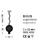 IDL Weave 511/3 RAME подвесной светильник