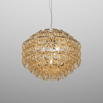 Подвесной светильник GIOGALI 65 CRYSTAL AMBER ГЛЯНЦЕВЫЙ ХРОМ E27 CE