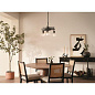 Eastmont 3 Light Chandelier Black  and Walnut Wood люстра 52402BK Kichler — фото 3