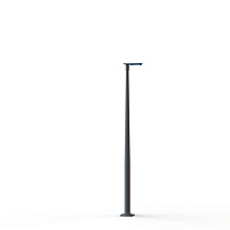 Hector N° 2; Toughened clear glass Built-in LED 3000°K warm white SYM 26W; Matt azure blue