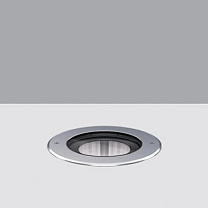 Light Up Family Recessed floor luminaire Earth D=200 mm - Neutral White - Super Spot Optic - DALI 11.7W 455lm - 4000K - DALI-2 - Colour: Steel