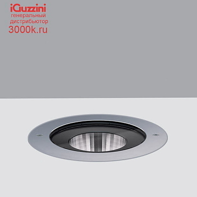 ER27 Light Up iGuzzini Floor recessed Earth D=239mm - Flush-mount stainless steel frame -Neutral white - Wide Flood optic - DALI