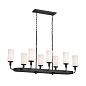 Vetivene 8 Light Linear Chandelier Textured Black люстра 52453BKT Kichler