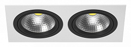 i8260707 Lightstar Intero 111 двойной встраиваемый потолочный светильник бело-черный