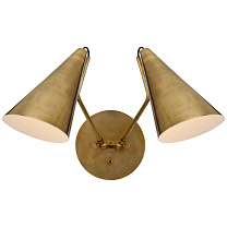 Clemente Double Sconce полированная старая латунь