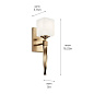 Marette 5" 1 Light Wall Sconce Champagne Bronze настенный светильник 55000CPZ Kichler — фото 9