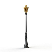 Louis XIII N° 6; Clear glass Built-in LED 2700°K warm white 13W; Tinted lacquered brass
