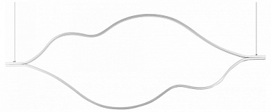 подвесной потолочный светильник с мягкой волнообразной формой корпуса