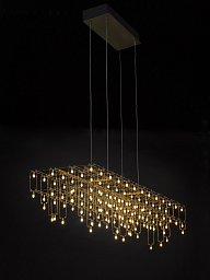 Подвесной светильник Universe Square with drops Quasar, 150 см, никель 11-8348-1E