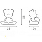 25001OR Qeeboo Teddy Girl Battery LED TL настольный светильник аккумуляторный оранжевый — фото 3