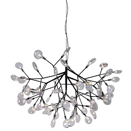 EVITA SP63 BLACK/TRANSPARENT Crystal Lux Evita подвесной светильник с множеством прозрачных элементов на ветвистой чёрной конструкции