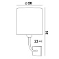 ABA 1 cyl настенный светильник Davidts lighting