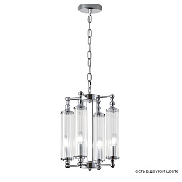 TOMAS SP4 CHROME Crystal Lux TOMAS люстра с вертикальными стеклянными плафонами и хромированной арматурой