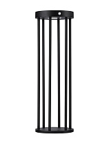 Dark Anthracite Die-Casting Aluminium & Clear Glass LED 2Watt 3.700Volt 89Lm 3000K IP65 Solar light with sensor D:16 H:50cm