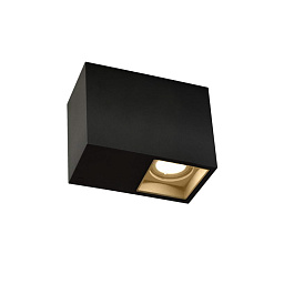 PLANO petit SURFACE 1.0 Jet Black + Champagne Wever Ducre Plano накладной кубический светильник черный