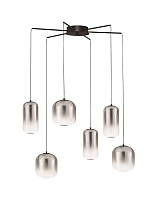 Triac Dimmable Gradient Smokey Gray Glass Matt Black Metal LED 25Watt 220-240Volt 1500 Lm IP20 3000K D:72 H:145 cm