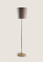 Polished Brass shown with 13 Top Hat in Natural Linen with Cream Card lining