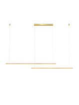 Triac Dimmable Brass Gold Aluminium LED 40 Watt 220-240 Volt 2400Lm IP20 2700-3000-4000K CCT by Dip Switch L:161 W:7.2 H:140 cm