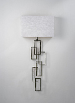 Bronzed shown with 16 Large Salperton Open Back Rectangle in Natural Linen with Cream Card lining