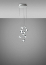 подвесной светильник с алюминиевыми элементами в несколько уровней